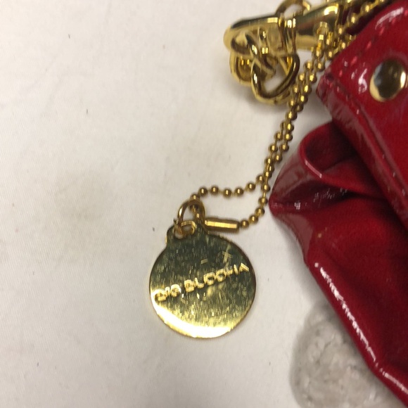 BIG BUDDHA red patent leather handbag w/ chain strap. Large Red bow in front. - Picture 5 of 10